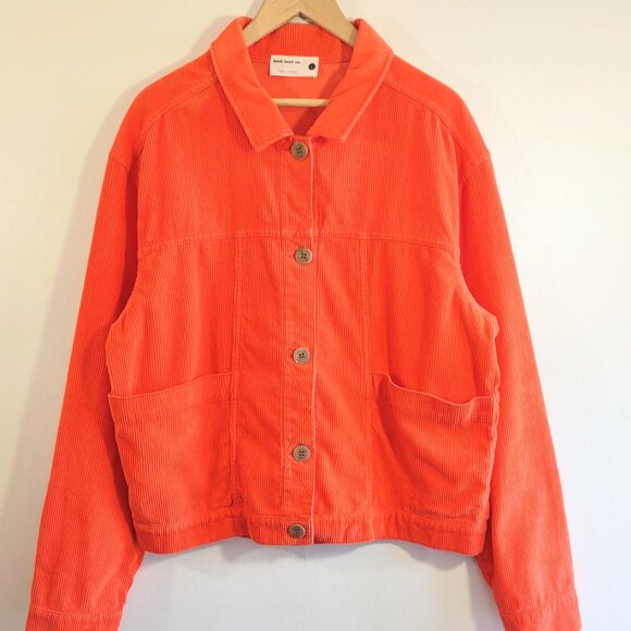 Back Beat Co. Jackets & Blazers - back beat co. Organic Cotton Corduroy Jacket Utility Casual Pockets Size Large